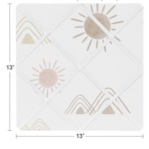 Sweet Jojo Designs Boho Desert Sun Fabric Memory Memo Photo Bulletin Board